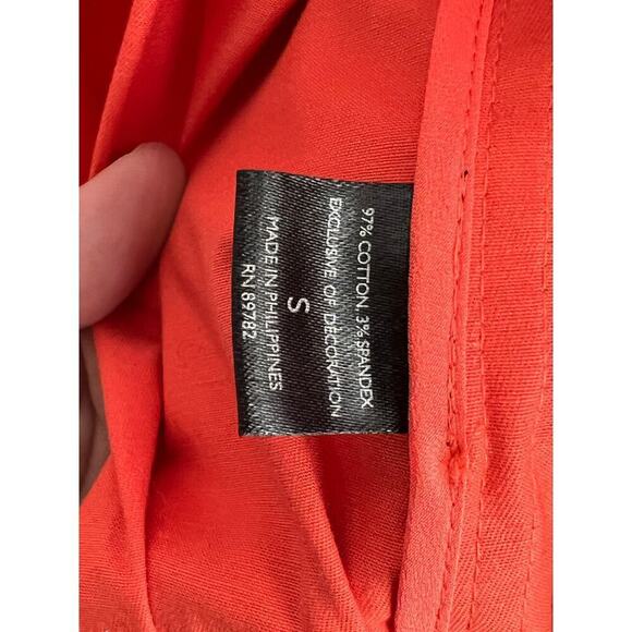 Natori NWT Cotton Twill Wrap Open Coatigan in Chili Orange Women's Size S - Picture 8 of 9